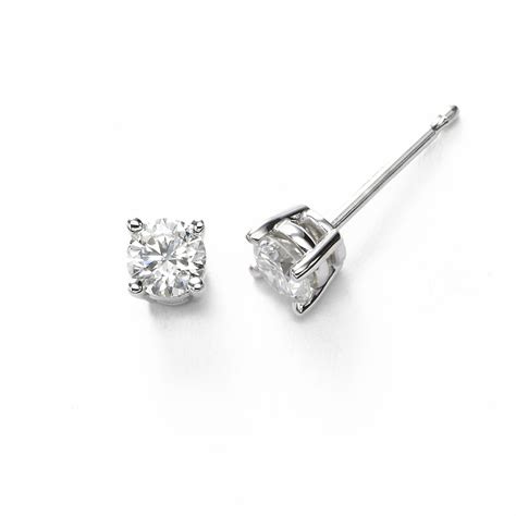 white gold diamond stud earrings